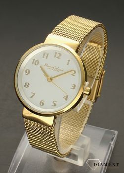 Zegarek damski na złotej bransolecie Bruno Calvani BC9454 GOLD. Zegarek damski na złotej bransolecie wyposażony jest w kwarcowy mechanizm, zasilany za pomocą baterii. Zegarek posiada najbardziej charakterystyczny rodzaj bran (4).jpg